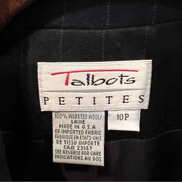 Talbots double breasted worsted wool blazer size 10p - Picture 3 of 4